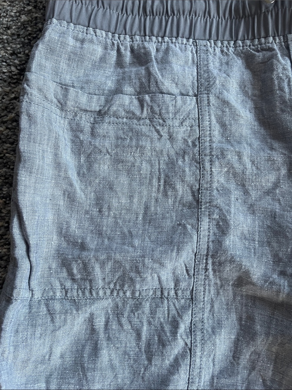 ATHLETA Cabo Linen Shorts Gray size 8 - Picture 2 of 10